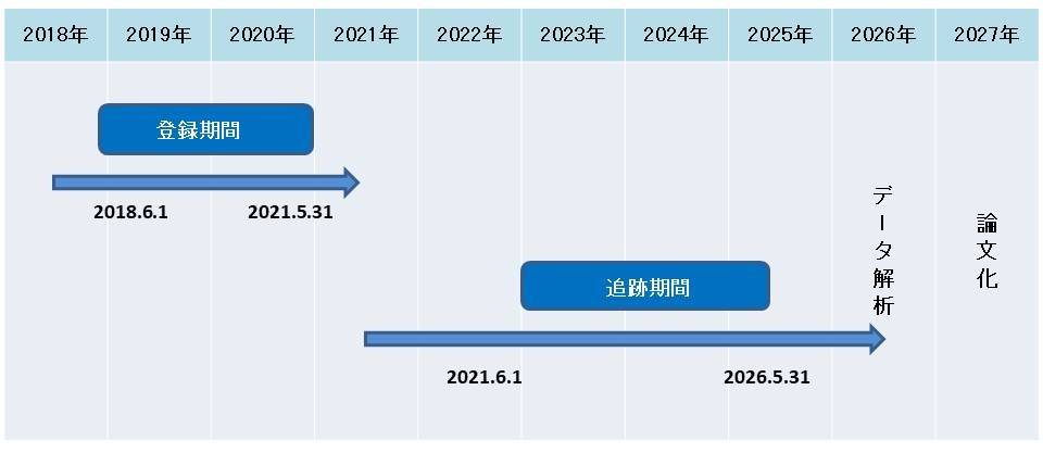 直腸癌術後骨盤内再発 先進B試験スケジュール